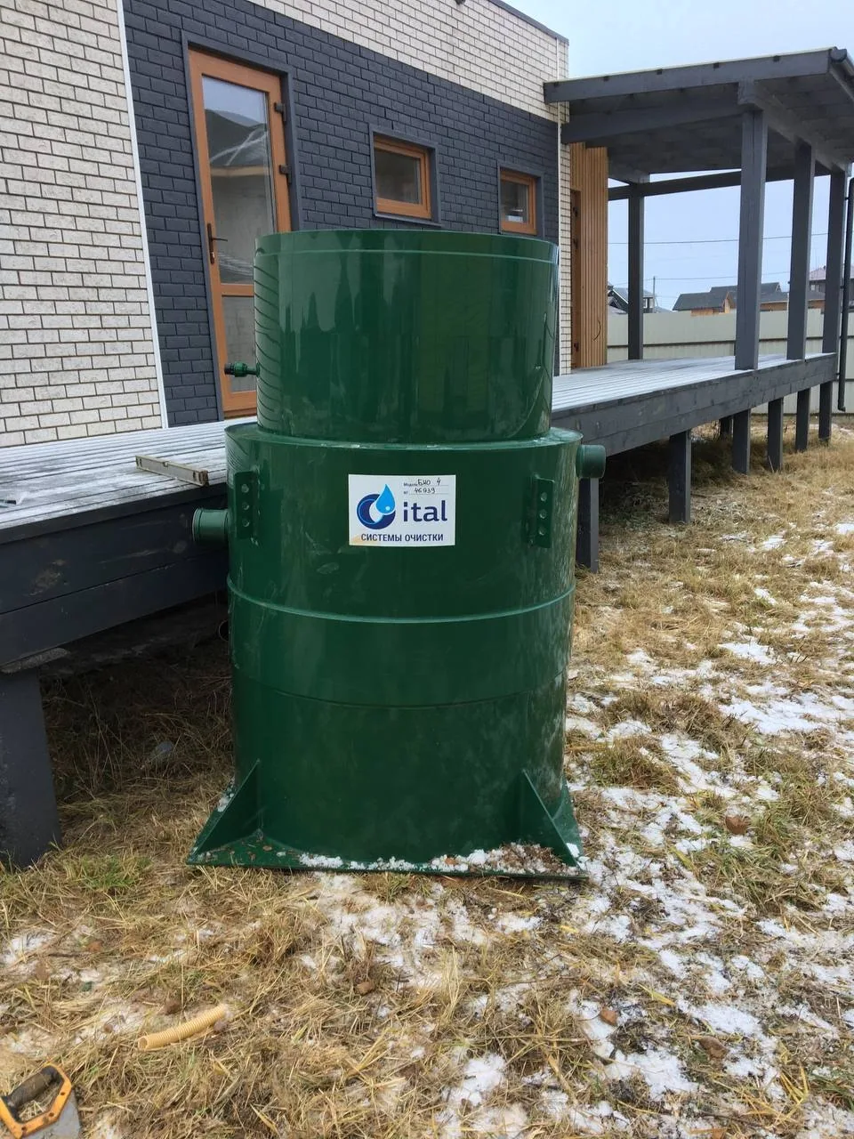 Итал Био 4+ для загородного дома. Монтаж септика в Заокском районе