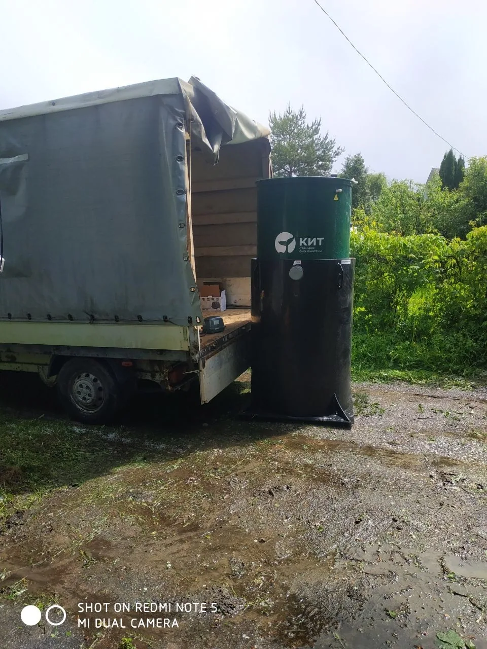 Станция КИТ-5 под ключ. Монтаж септика в Заокском районе