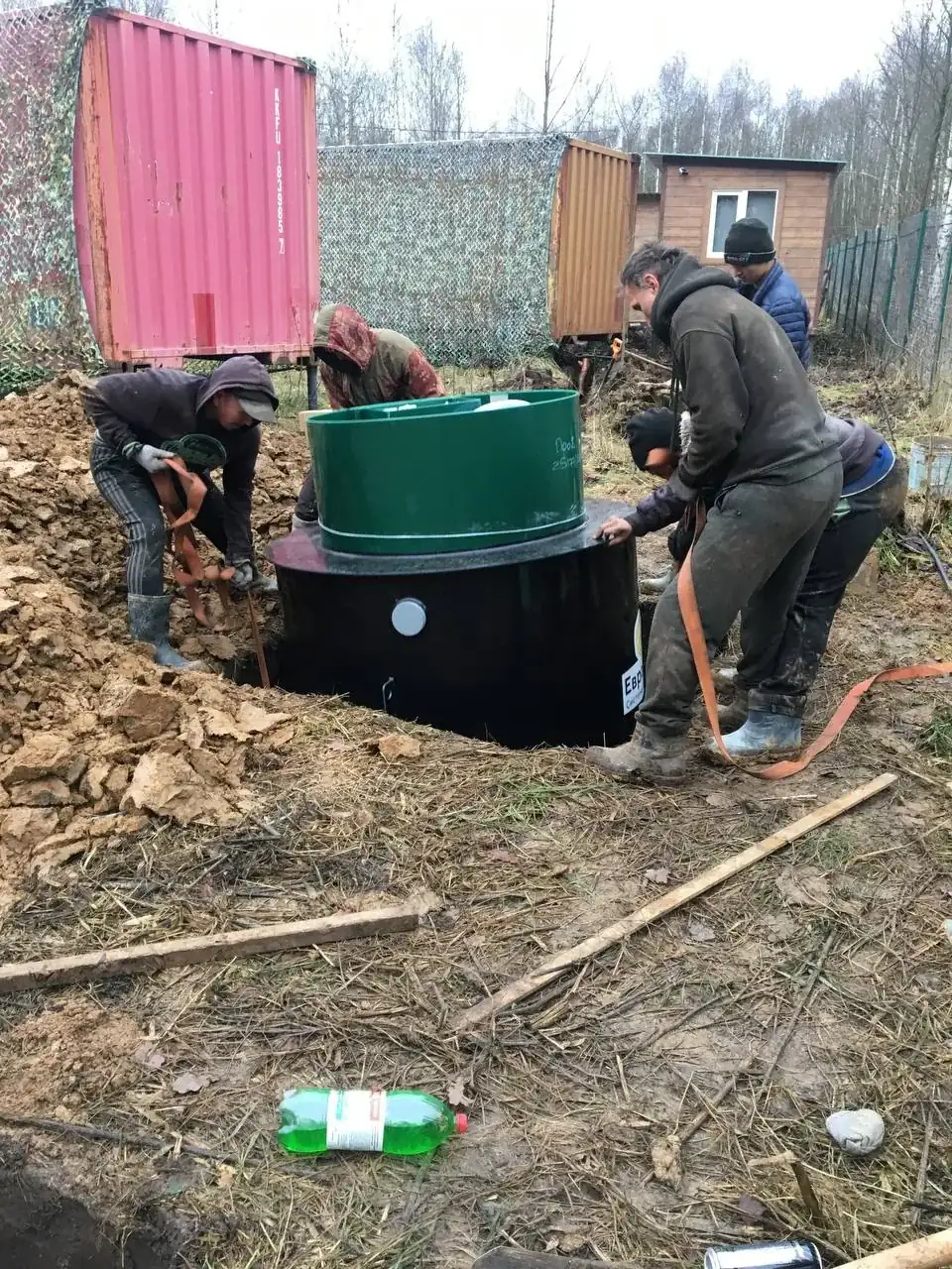 Евролос Про 8 с трассой 27 метров. Монтаж септика в Заокском районе